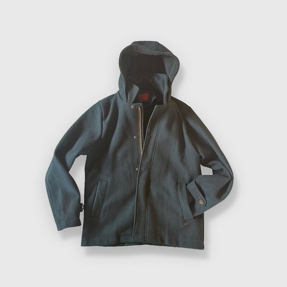 Scotch and Soda Wool Jacket with Hood
